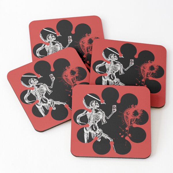 Item preview, Petals Blackbeard Pirate Flag Reimagined Black & Red designed and sold by Freihalt.