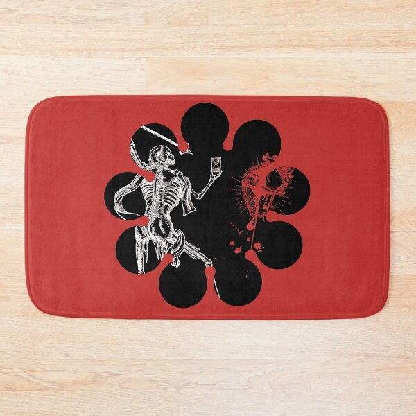 Item preview, Petals Blackbeard Pirate Flag Reimagined Black & Red designed and sold by Freihalt.