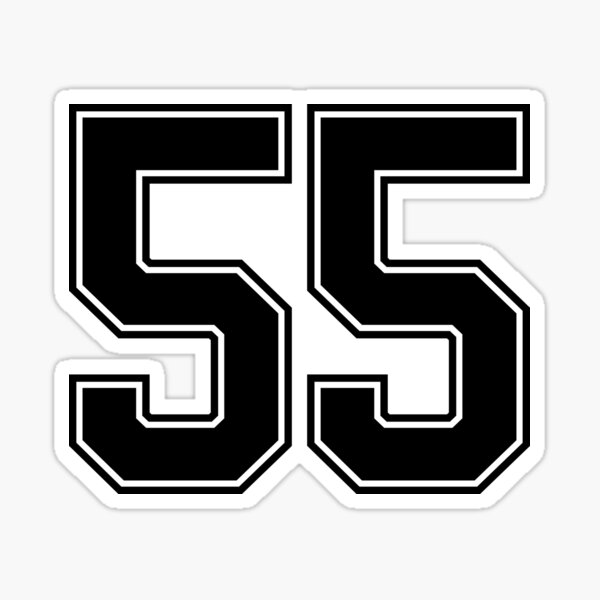 Blue Number 5 lucky sports jersey five Sticker for Sale by HeavyStyle