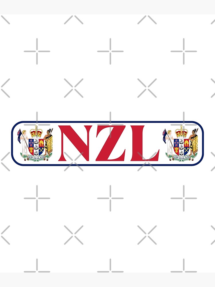 "NZL 3 Letter Code New Zealand" Poster by FedSherDesign Redbubble