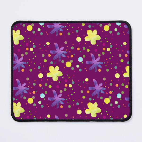 Item preview, Flowers and dots on violet background designed and sold by lausn.