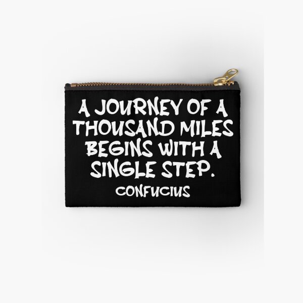 Item preview, Confucius Quote - A Journey Of a Thousand Miles Begins With A Single Step - Wisdom Quote - White designed and sold by PhiloJourney.