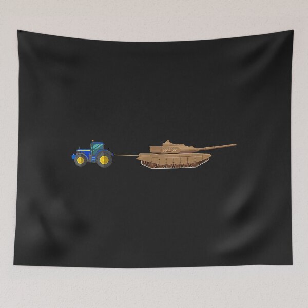 Item preview, Ukrainian tractor pulling a tank in farm funny designed and sold by olgacadb.