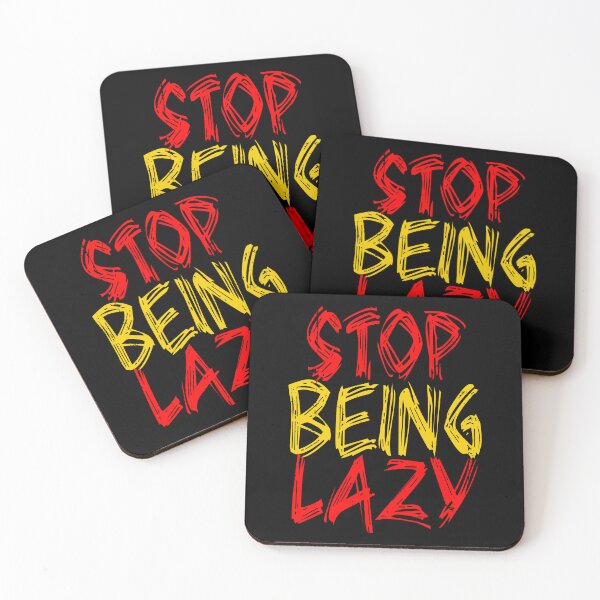 Item preview, Stop Being Lazy (Funny Quote - Vintage Retro Distressed Brush Look) designed and sold by SassyClassyMe.