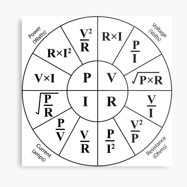 "Black And White Design Easy To Understand Electrical Ohms Law Power ...