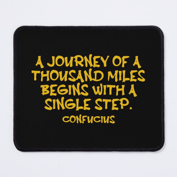 Item preview, Confucius Quote - A Journey Of a Thousand Miles Begins With A Single Step - Wisdom Quote - Gold designed and sold by PhiloJourney.