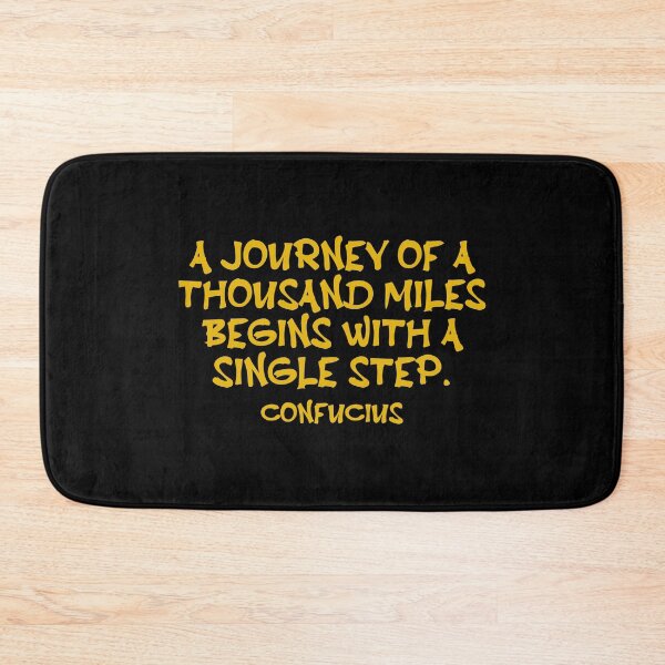 Item preview, Confucius Quote - A Journey Of a Thousand Miles Begins With A Single Step - Wisdom Quote - Gold designed and sold by PhiloJourney.