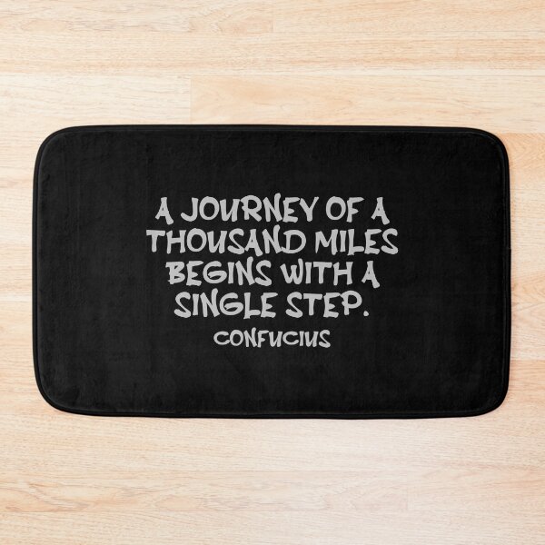 Item preview, Confucius Quote - A Journey Of a Thousand Miles Begins With A Single Step - Wisdom Quote - Silver designed and sold by PhiloJourney.