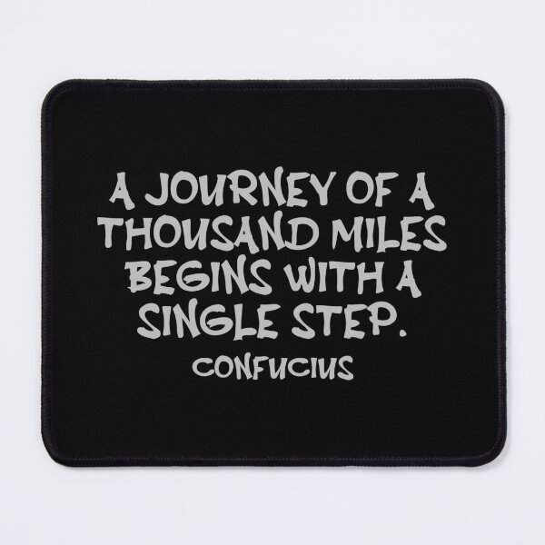 Item preview, Confucius Quote - A Journey Of a Thousand Miles Begins With A Single Step - Wisdom Quote - Silver designed and sold by PhiloJourney.