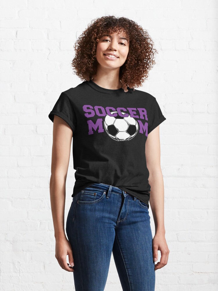 Alternate view of Soccer Mom in Purple Classic T-Shirt