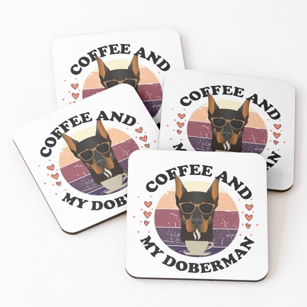 Item preview, Coffee and Doberman, Dog lover, Dog mom designed and sold by CRIGE.