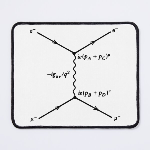 Item preview, Feynman diagram electron muon scattering designed and sold by NoetherSym.