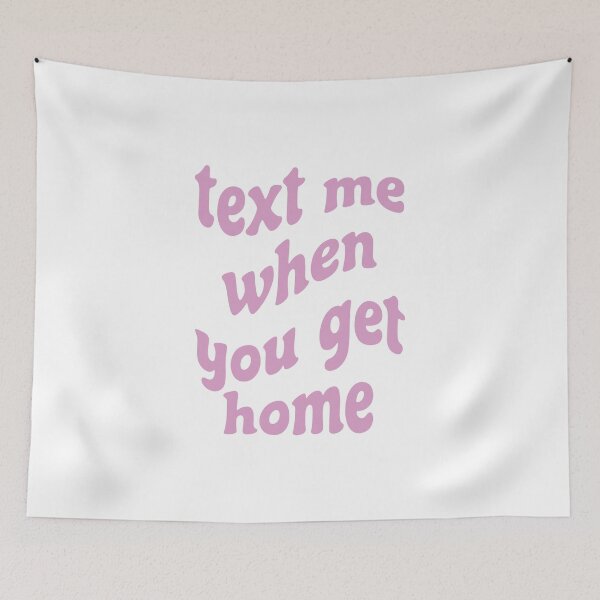 Item preview, text me when you get home wavy retro pink aesthetic designed and sold by MarzStudio.