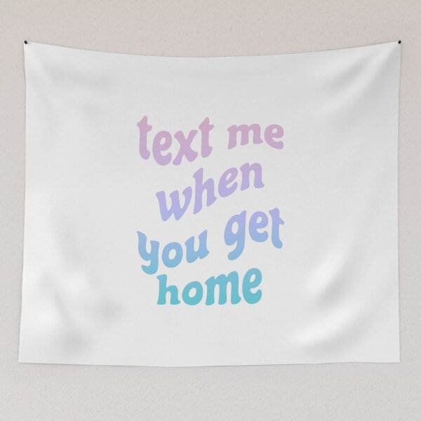 Item preview, text me when you get home wavy retro pink blue aesthetic designed and sold by MarzStudio.