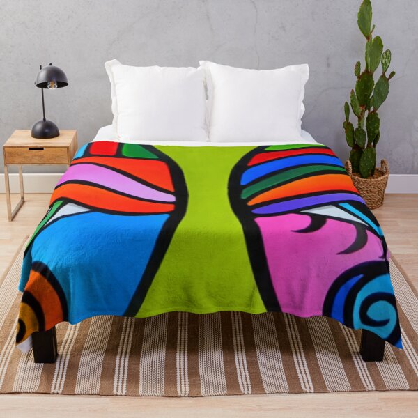 Item preview, green mask abstract paintings designed and sold by benjaminmayer99.