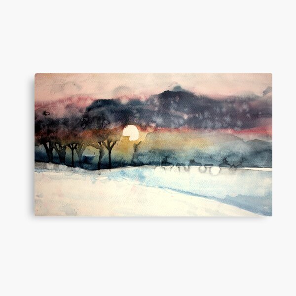 winter sunset Metal Print