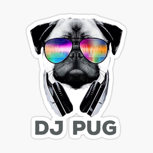  AOYEGO Dog Sign Tin Cool Animal Pug in Black Sunglasses Music  DJ Headphone Vinyl Metal Sign Tin Home Wall Decor for Kitchen Bar Pub Women  Men 12x8 Inch : Home 