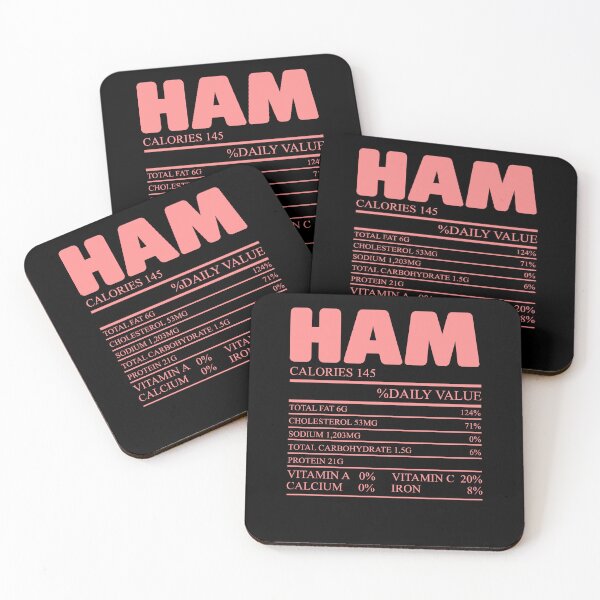 Item preview, Ham Nutrition Facts Funny Scientific Food Pun Humor Lover designed and sold by Nessshirts.
