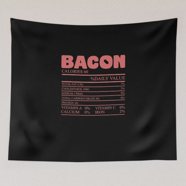 Item preview, Bacon Nutrition Facts Funny Scientific Food Pun Humor Lover designed and sold by Nessshirts.