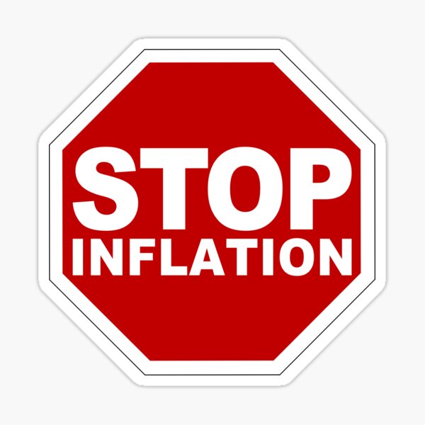 Item preview, Stop Inflation (Huge Inflation Is Coming • Stop Road Sign • Cool Funny Viral Quote) designed and sold by SassyClassyMe.