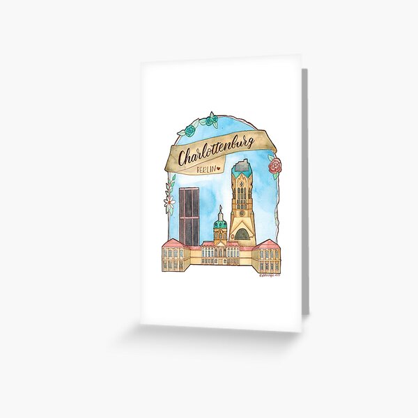 Berlin Charlottenburg Aquarell Illustration Grußkarte