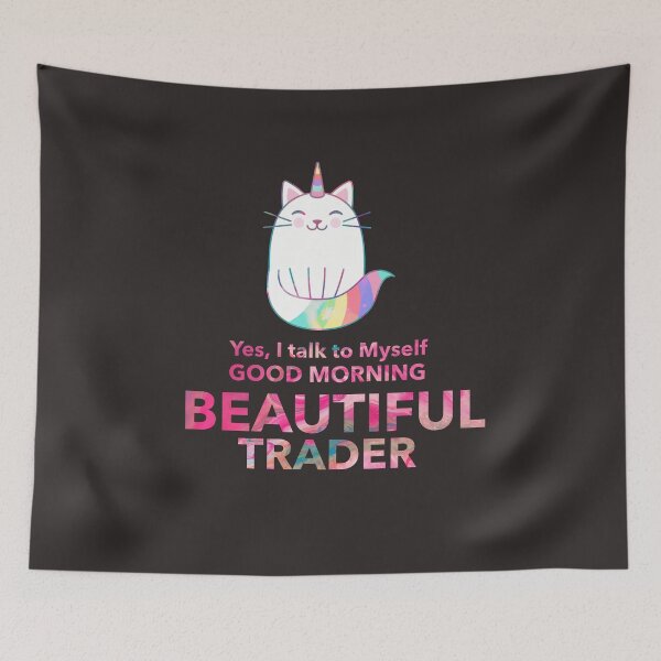 Item preview, Good Morning Beautiful | Traders gift | Gift for Stock market, forex, options, crypto and day traders | Cat lover traders | Funny Cat designed and sold by TradingTeesKids.