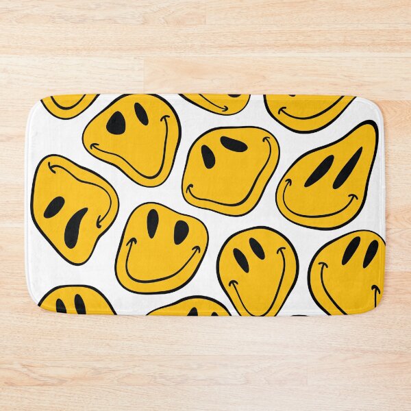Item preview, Drip Warped Happy Smiley Face background pattern trippy aesthetic designed and sold by MarzStudio.