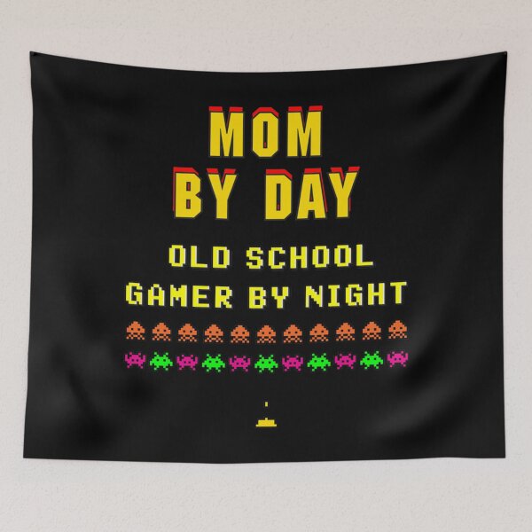 Item preview, Mom by day, old school gamer by night Classic . designed and sold by meredithrya.