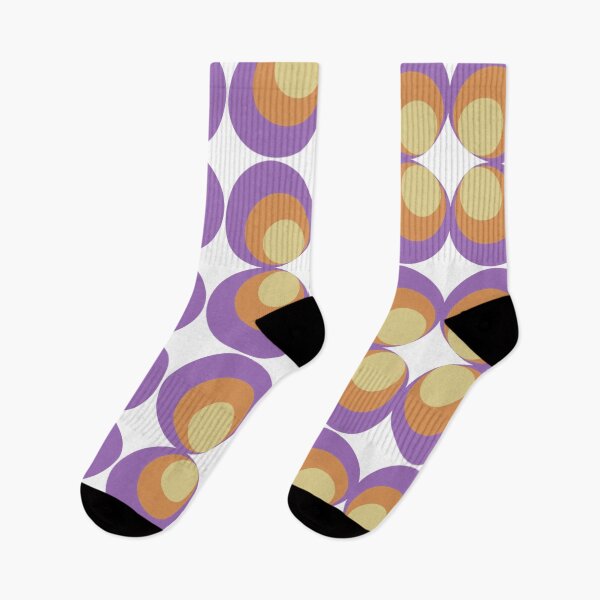 Item preview, Crescent moon circle centres purple orange cream yellow designed and sold by glowvim.