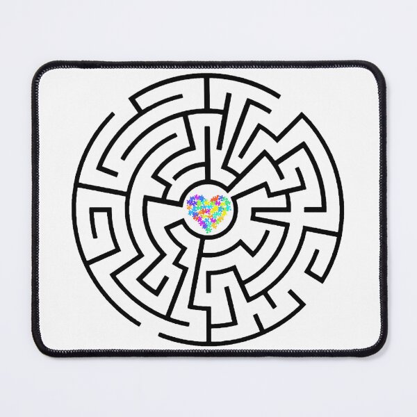 Item preview, Autism Puzzled Heart maze designed and sold by Hypnotees.