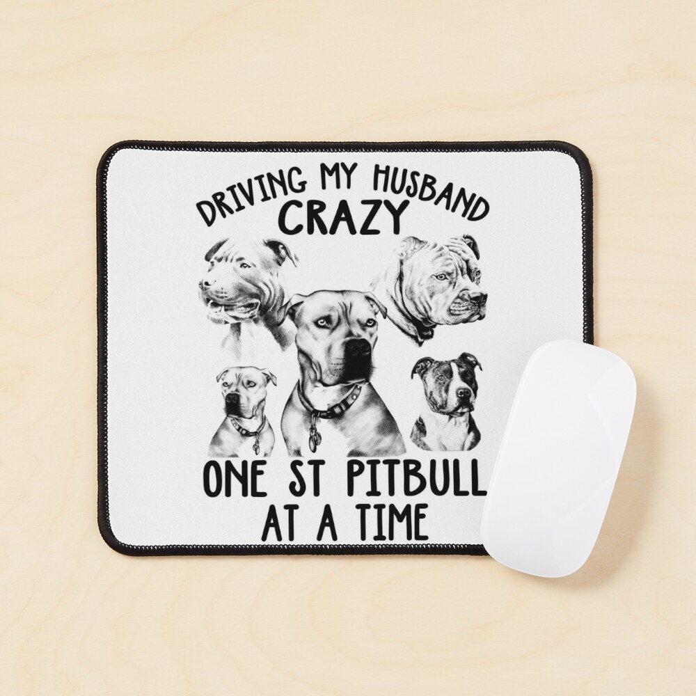 Dryving My Husband Crazy One St Pitbull At A Time Canvas Print
