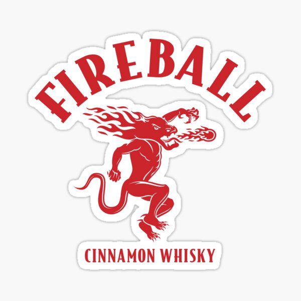 Fireball Cinnamon Whiskey Logo Sticker