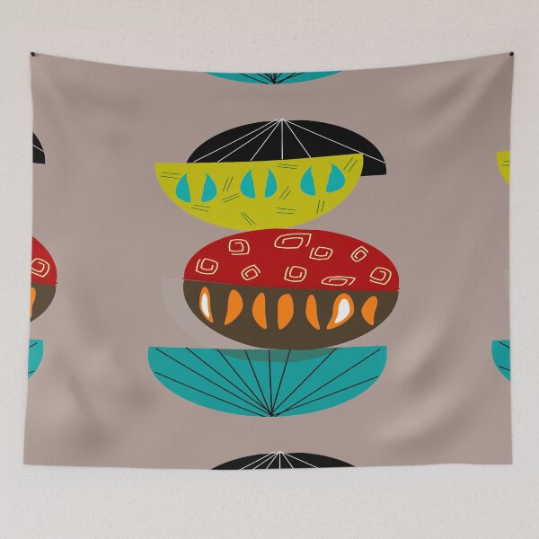 Item preview, Mid-Century Whimsical Half Moons  designed and sold by gailg1957.