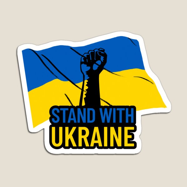 Item preview, Stand With UKraine Sticker, Support Ukraine, Anti Putin Sticker, Ukrainian Flag designed and sold by Noa-designs.