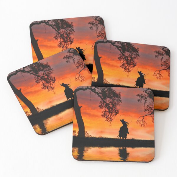 Item preview, Roping Cowboy Country Western Sunset  designed and sold by Stephanie Laird.