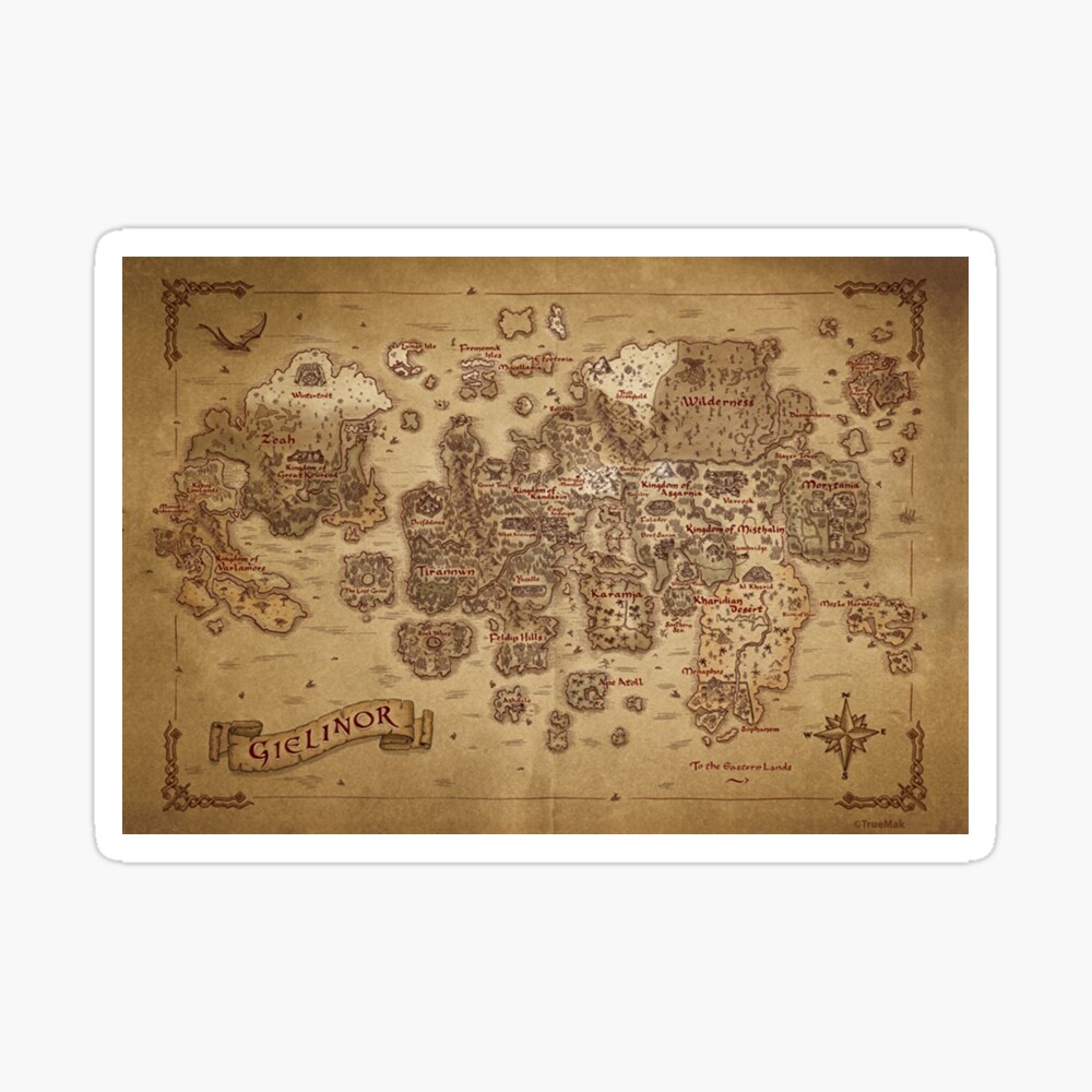 Map Of Gielinor Osrs Runescape Gielinor Map" Canvas Print By Truemak | Redbubble