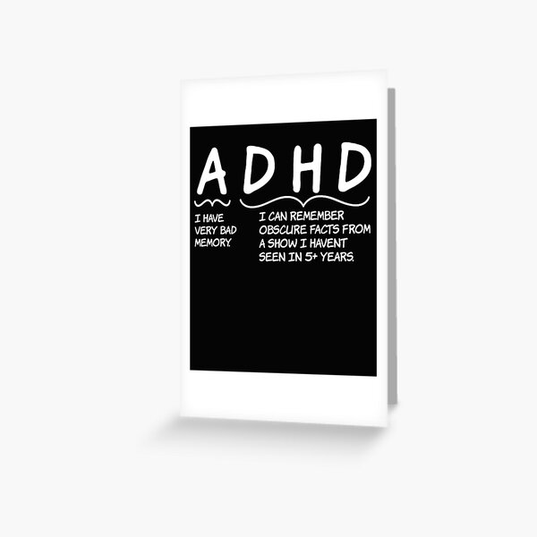 ADHD symptoms Greeting Card