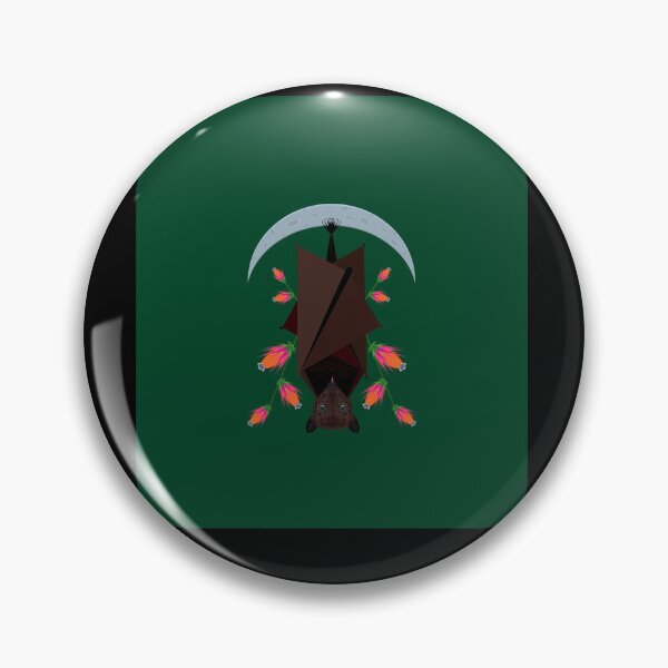 Item preview, Malayan Flying Fox With Moon - Dark Green Essential designed and sold by tiffinygraham2.