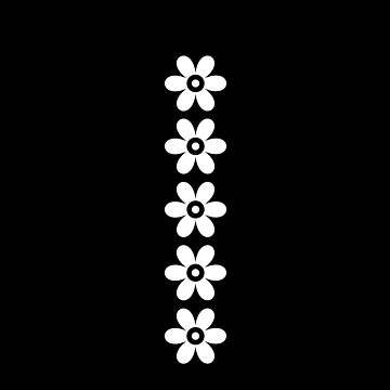 Artwork thumbnail, Black & White - Retro Daisy Flower - 60s Mod by ImageMonkey