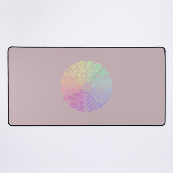 Item preview, Loosely drawn rainbow circle on pink designed and sold by PauwieArtStudio.