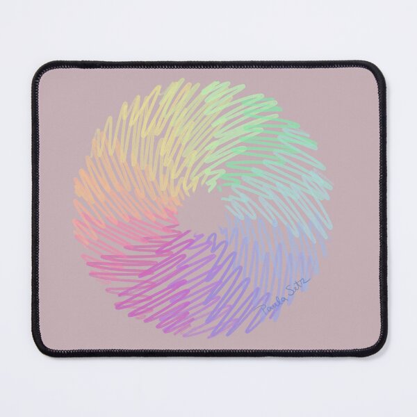Item preview, Loosely drawn rainbow circle on pink designed and sold by PauwieArtStudio.