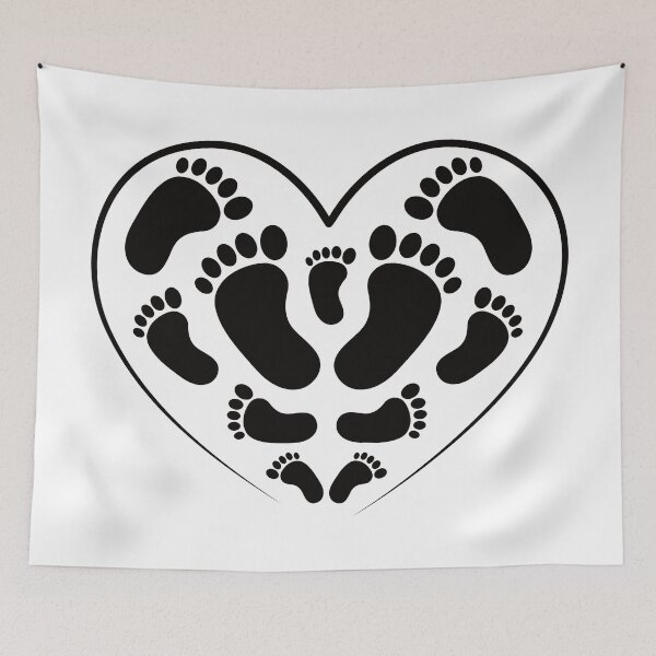 Item preview, Love Baby Footprint - Baby shower designed and sold by infleims.