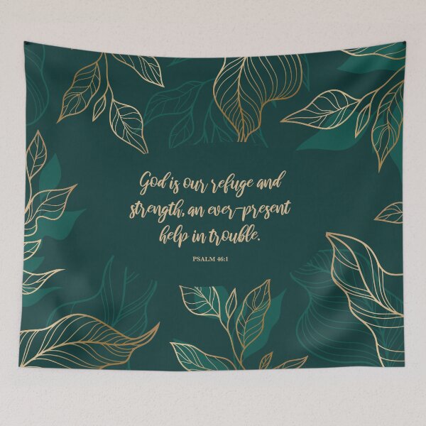 Item preview, Psalm 46:1, God is our Refuge - Bible Quote designed and sold by StudioCitrine.