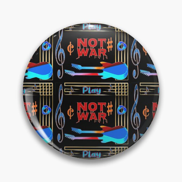 Item preview, PLAY GUITAR NOT WAR  - GEOMETRIC ABSTRACT MUSIC PEACE & LOVE SLOGAN. designed and sold by Ralek.