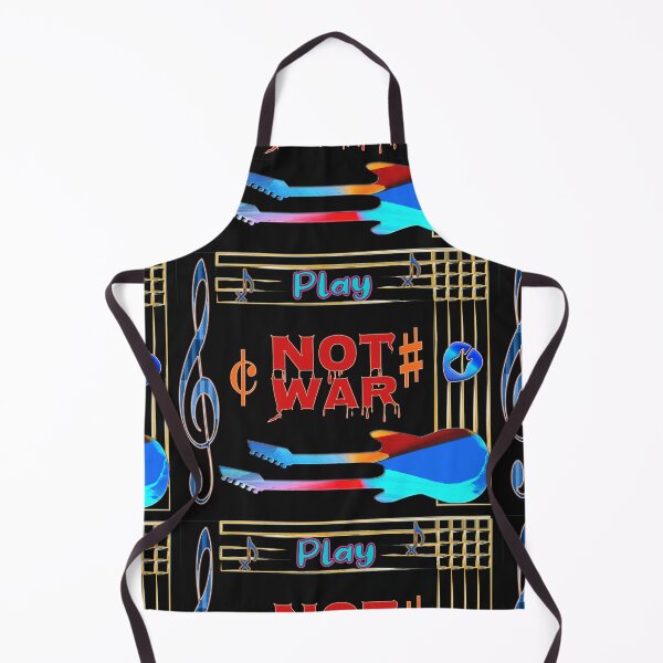 Item preview, PLAY GUITAR NOT WAR  - GEOMETRIC ABSTRACT MUSIC PEACE & LOVE SLOGAN. designed and sold by Ralek.
