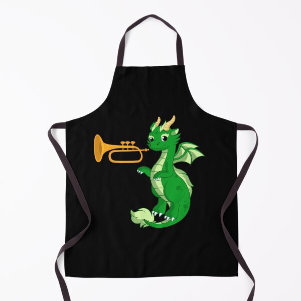 Item preview, Dragon Playing Trumpet ,Funny Good Dragon Trumpet Lovers Green Design designed and sold by pedrored369.