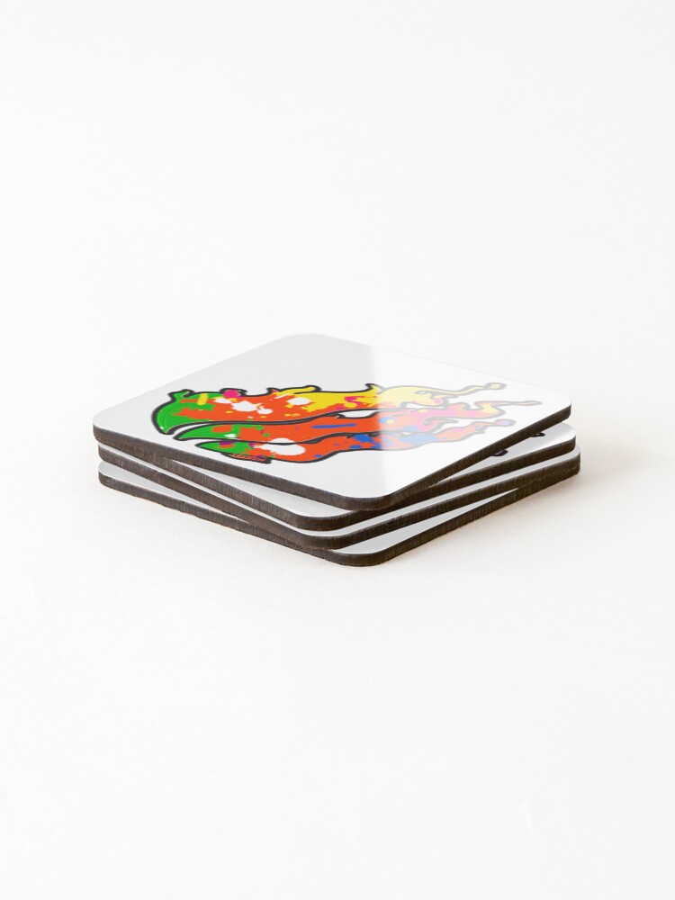 Thumbnail 4 of 5, Coasters (Set of 4), Colorful Wave designed and sold by Raeex.
