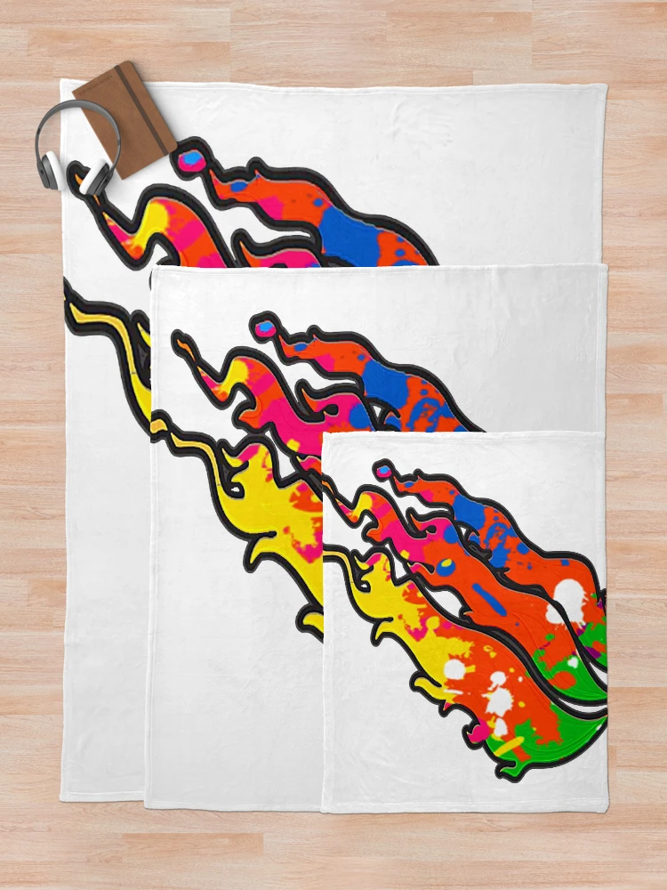 Thumbnail 5 of 6, Throw Blanket, Colorful Wave designed and sold by Raeex.