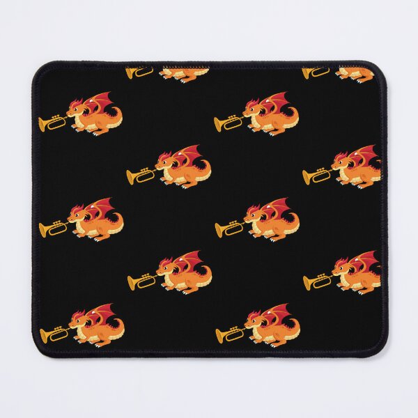 Item preview, Dragon Playing Trumpet ,Funny Good Dragon Trumpet Lovers Orange Design designed and sold by pedrored369.
