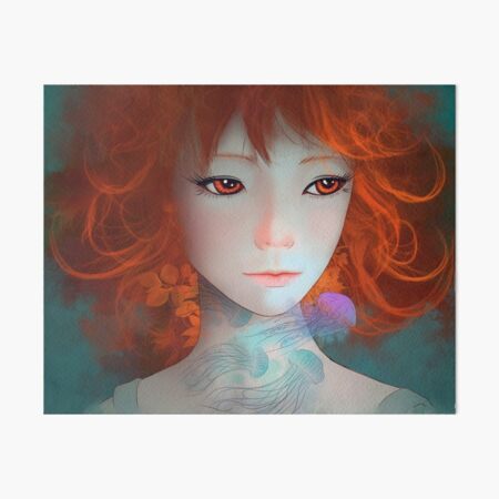 Orange Hair Art Board Print